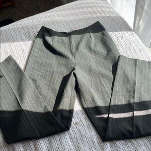 Green Striped Wide Leg Pants